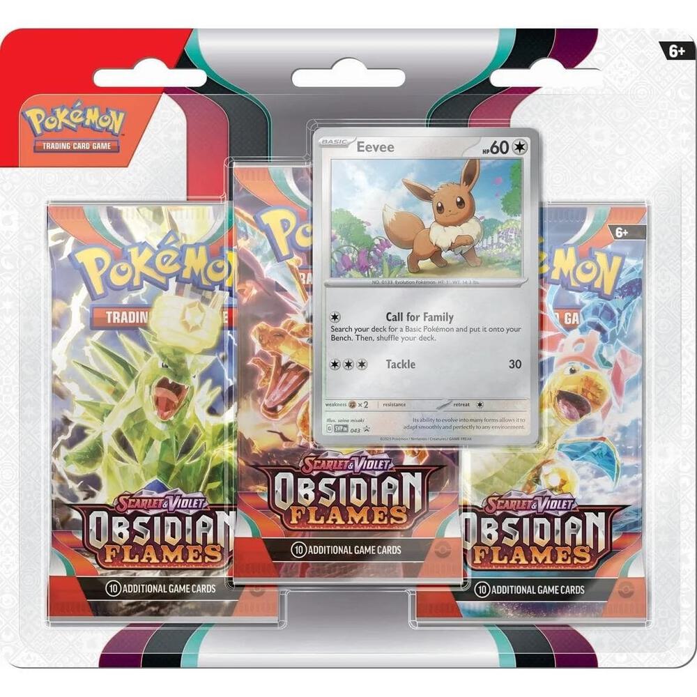 Obsidian Flames [SV03] - Three Pack Blister & Eevee Promo