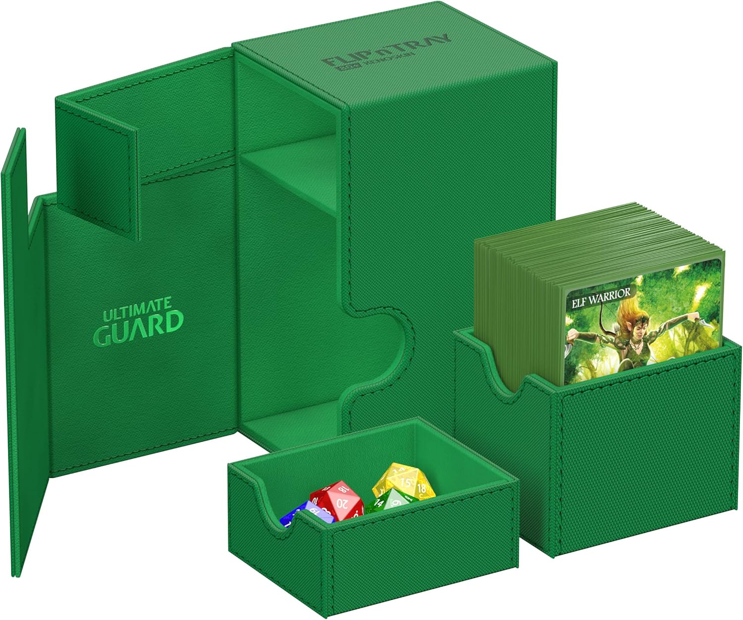 Ultimate Guard Flip`n`Tray 80+ Monocolor Green