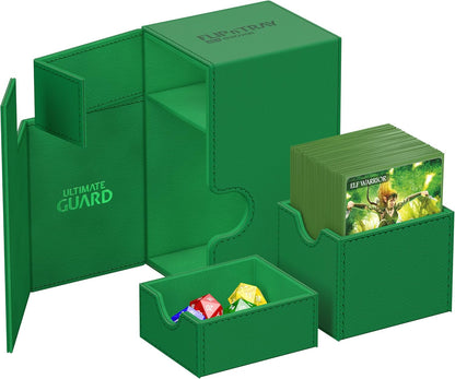 Ultimate Guard Flip`n`Tray 80+ Monocolor Green