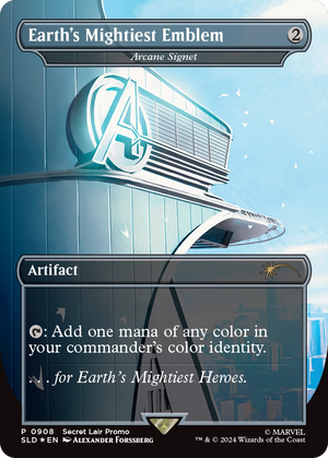 Arcane Signat as 'Earth's Mightiest Emblem" - Rainbow Foil Edition - Secret Lair Drop Series