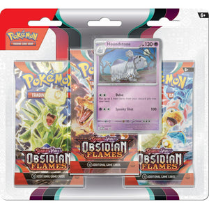 Obsidian Flames [SV03] - Three Pack Blister & Houndstone Promo