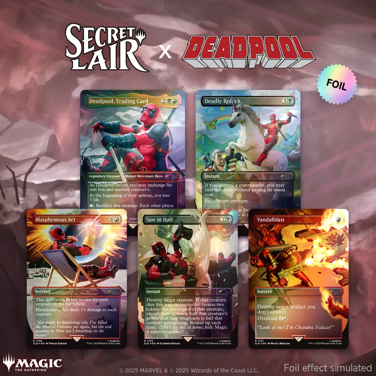 Marvel Deadpool - Rainbow Foil Edition - Secret Lair Drop Series
